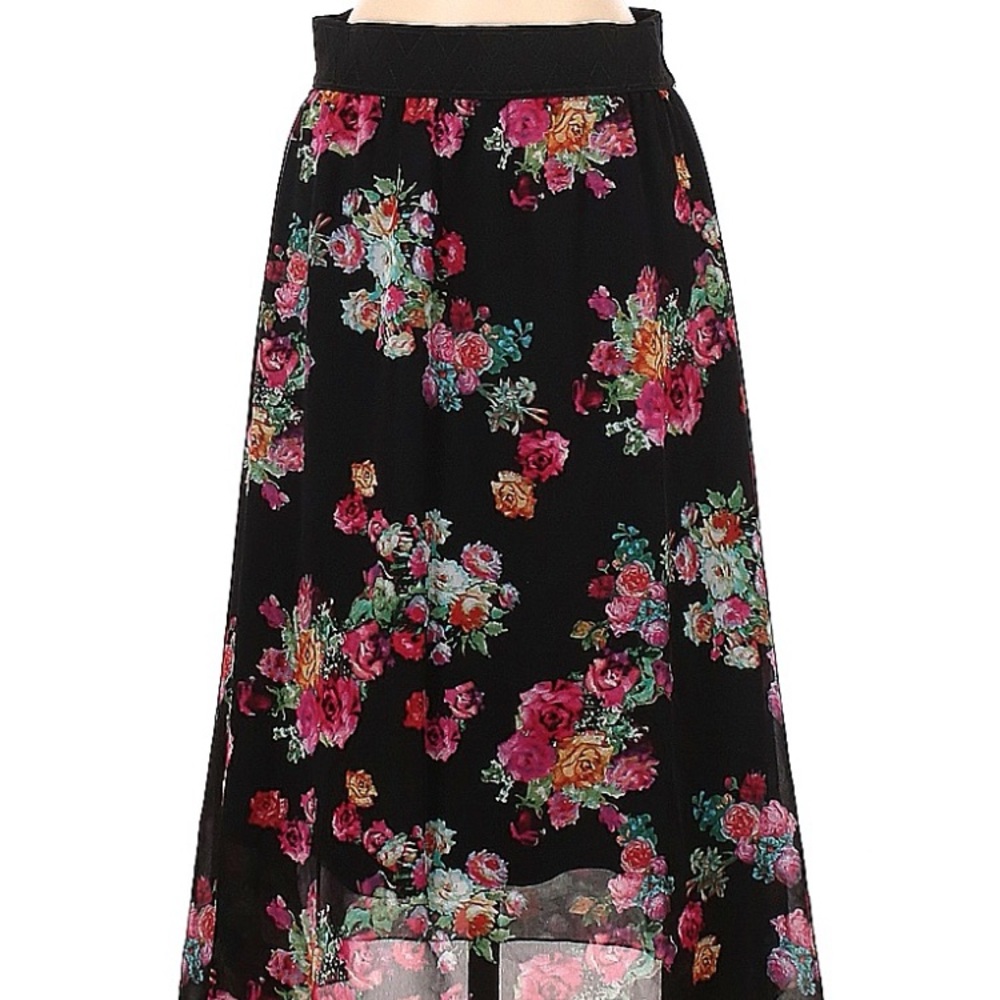 Lularoe floral midi skirt - size S - Picture 2 of 3